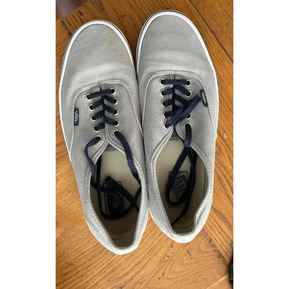 Vans light gray w/ navy laces sneakers men's 10.5